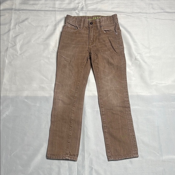 GAP Kids Brown Straight-Leg 5 Pocket Jeans - Picture 1 of 9